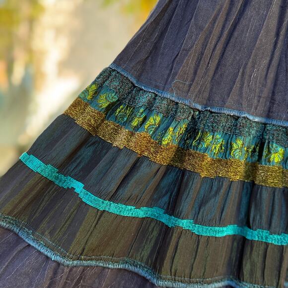 FJVA Paris “Thème Bohème” Boho Maxi Skirt – Made in France –Vintage 2000’s Sz 44 - Picture 4 of 6